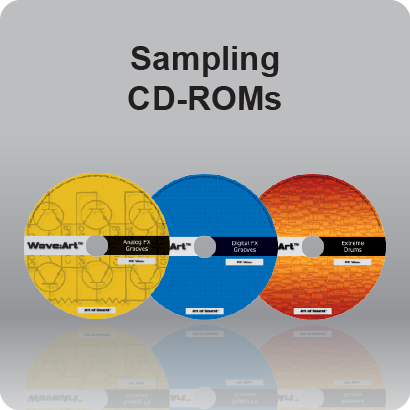 Sound programs distributed as WAV data on Sampling CD-ROMs.